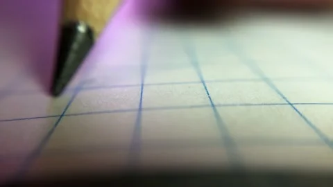 Super macro shot of pencil drawing a line Stock Footage 130803246