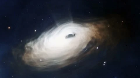 Super Massive Black Hole Animation, Volumetric Accretion Disc, Space, 4K Stock Footage 234219585