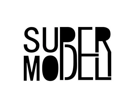 Super model lettering type design Ilustración de archivo
