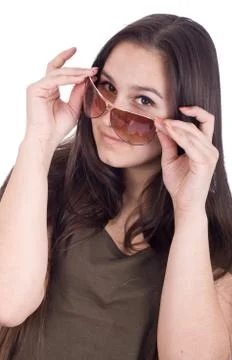 Super model sunglasses Stock Photos
