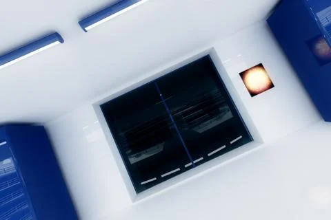 Super Modern Building Elevator 3D artwork  Ilustración de archivo