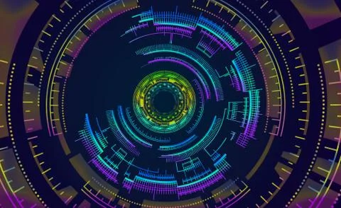 Super modern hi-tech with blue background Stock Illustration