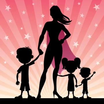 Super Mom 2 Stockillustratie