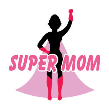 Super Mom Background Stock Illustration