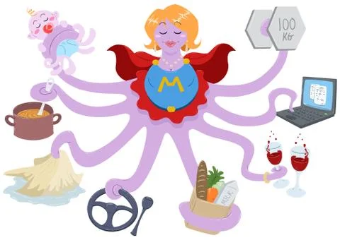 Super Mom Stockillustratie