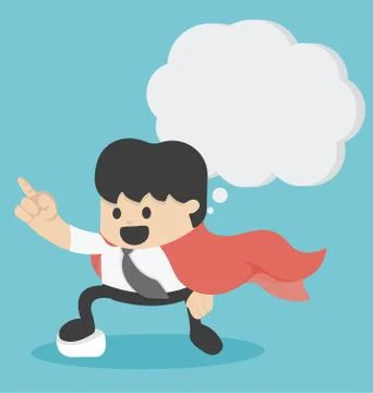 Super Money with a empty speech bubble Stock Illustration