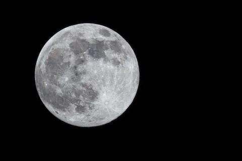 Super moon on black background Foto stock
