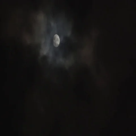 Super moon with fast moving clouds. Stock Footage 69667774