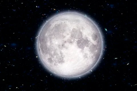 Super moon in the galaxy background, Elements of this image furnished by NASA Stock Photos