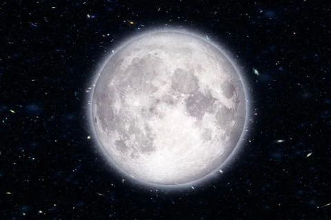 Super moon in the galaxy background, Elements of this image furnished by N... Stock Photos