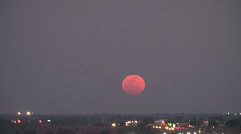 Super Moon-HORZ-02 Stock Footage 2862536