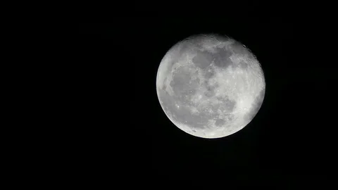 Super Moon or Full Moon of a night sky, Stock Footage 81364681