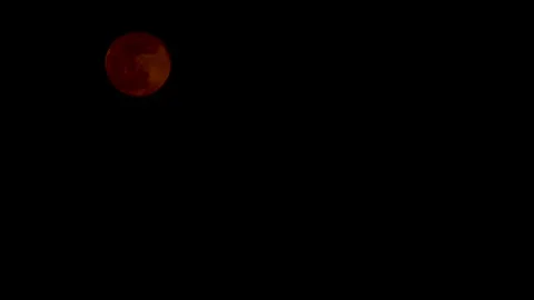 Super moon over eastern Europe, Moldova, Tiraspol, 19 february 2019, episode I Stock Footage 138323444