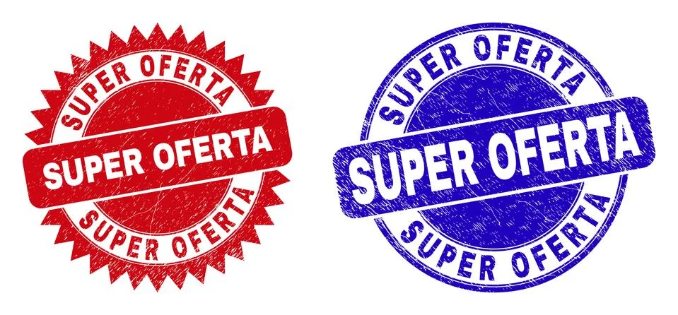 SUPER OFERTA Rounded and Rosette Seals with Distress Style Ilustración de archivo