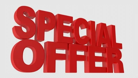 Super Offer 3D Text Animation Stock Footage 137908118