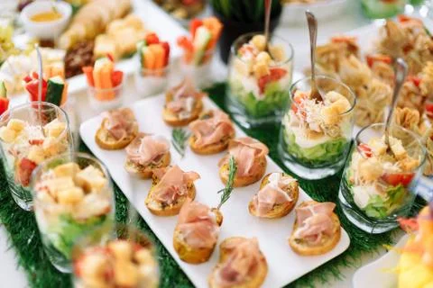 Super option for a summer table for a small snack 写真素材