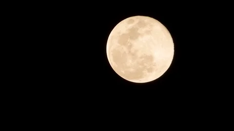 Super Pink Moon as shown from the Philippines 2020 Stock Footage 148005724