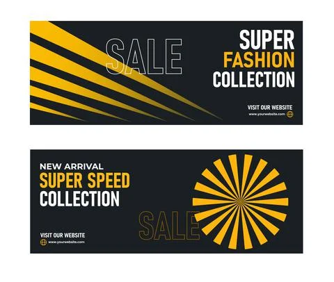Super sale fashion collection facebook banner Stock Illustration