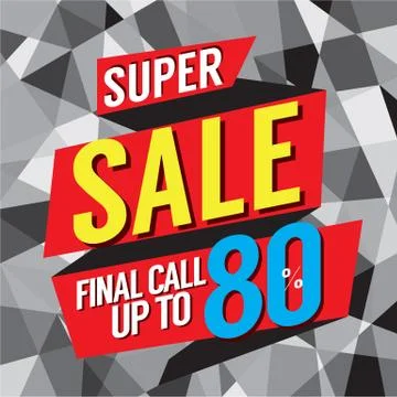 Super Sale Final Call Vector Illustration Stock Illustration