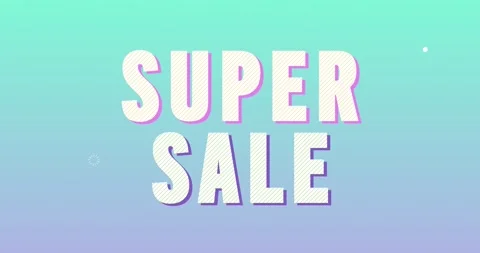 Super Sale Logotype. Smooth Text Animation. Vídeo Stock 135787955