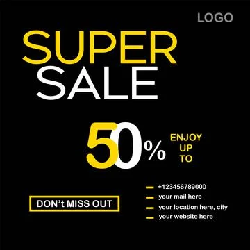 Super Sale Template Stock Illustration