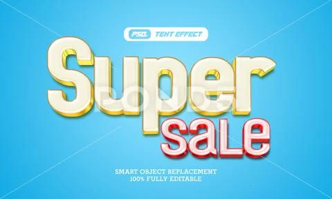 Super sale text effect template PSDテンプレート