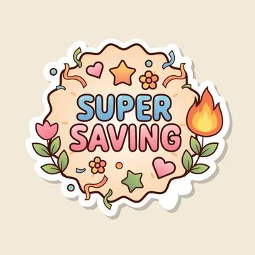 Super-saving-sale-label Illustration