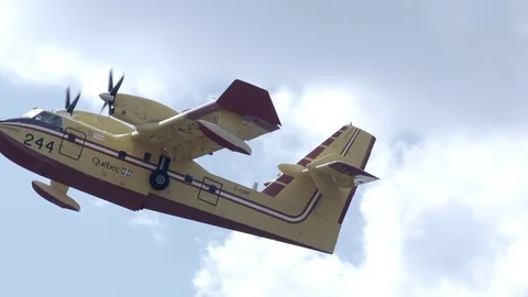 Super scooper slow motion very close-up fly-by Video stock 79861942