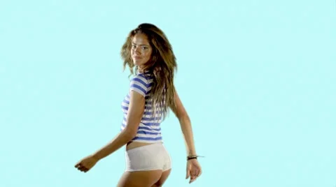Super sexy model dancing Stock Footage 8150276