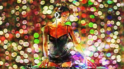 Super sexy model dj disco lights fashion style Видео 8556118