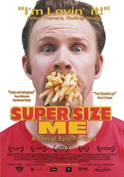  Super Size Me (2004) Super Size Me (2004) poster with Morgan Spurlock EDI... Stock Photos