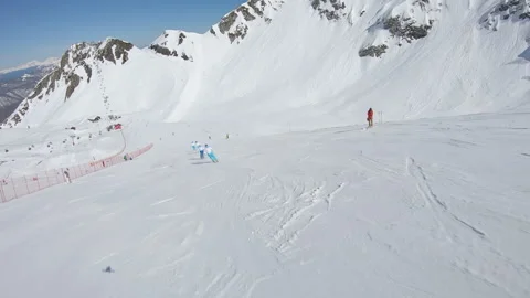 Super ski ride Video stock 149421077