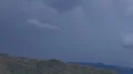 super slo mo branching lightning strike in mountains day Video HD