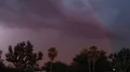 super slo mo lightning strike and rainbow at dusk HD動画