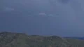 super slo mo multi branching lightning strike in mountains day HD Footage