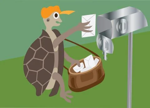 Super slow mail Stock Illustration