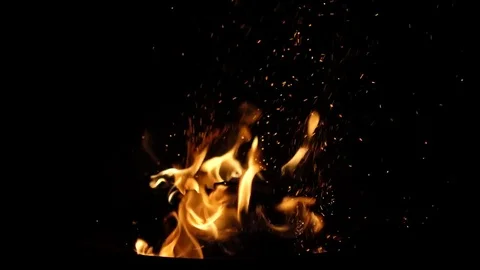 Super slow mo fire Stock Footage 71642133