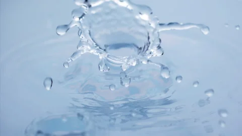 Super Slow Motion 1000fps: Falling Drop Splash in Water Stock Footage 251951366
