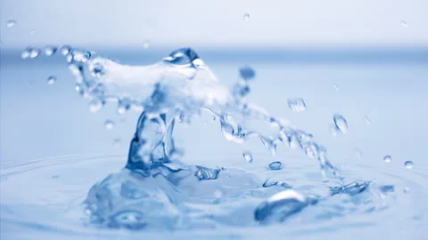 Super Slow Motion 1000fps: Falling Drop Splash in Water Stock Footage 251951471