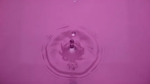 Super Slow Motion 1000fps: Falling Drop Splash in Water Stock Footage 251952852