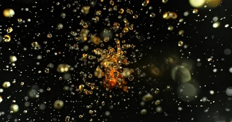 Super slow motion 1000fps video of an oil or gasoline splash Stockbeeldmateriaal 334935353