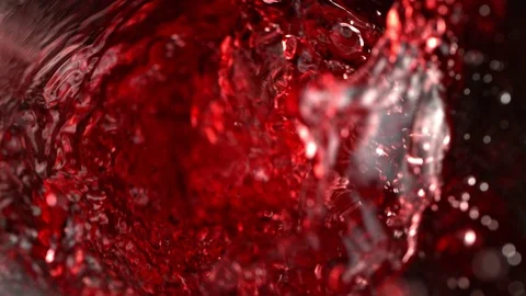 Super Slow Motion Abstract Shot of Red Wine Pouring in Glass Bottle at 1000 fps. Stock Footage 119984876
