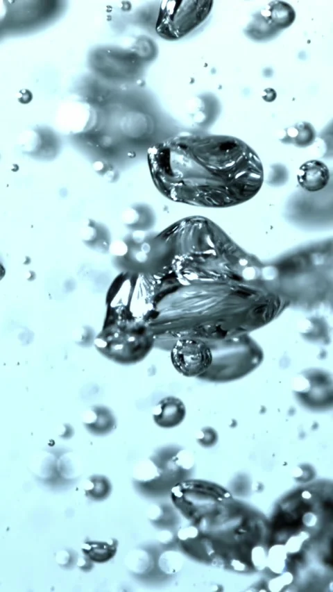 Super slow motion air bubbles underwater. Filmed on a high-speed camera at 1000 Stock Footage 335385314