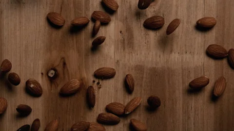 Super Slow Motion of Almonds Falling Stock-Footage 270398219