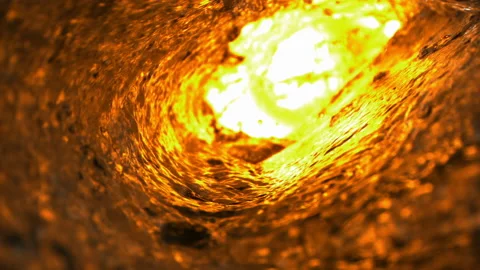 Super Slow Motion of Beer Pouring Inside Creating Surfing Wave Stock Footage 134997950