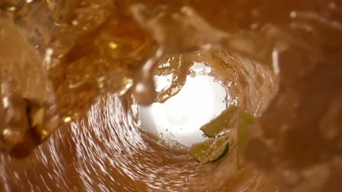 Super Slow Motion beer Vortex at 1000 fps Stock Footage 253471066