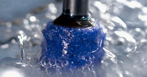  Super Slow Motion Blue Abrasive Brush Splash Stock Footage 335109143