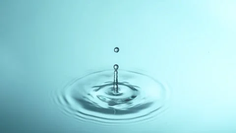 Super Slow Motion of Blue Water Waves in Detail. Video stock 304513574