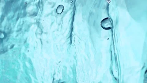 Super Slow Motion of Blue Water Waves in Detail. Stock Footage 304513796