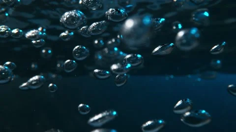 Super slow motion of bubbling water in detail. Video stock 166280367